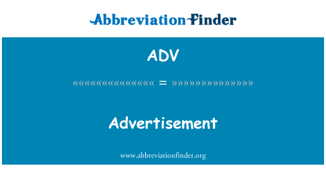 ADV: โฆษณา