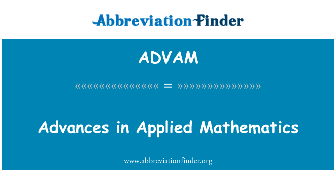 ADVAM: Ennakot sovelletun matematiikan