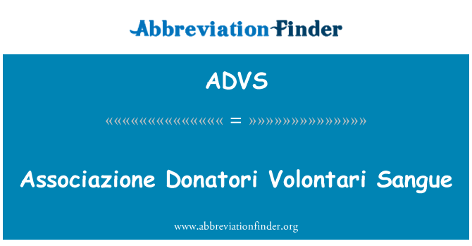 ADVS: Associazione Donatori Volontari Sangue