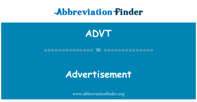 ADVT: Advertisement