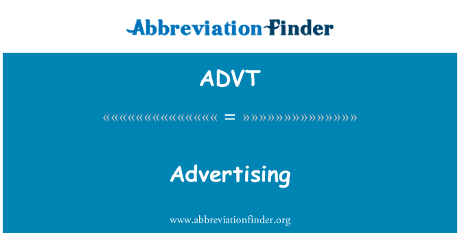 ADVT: Advertising