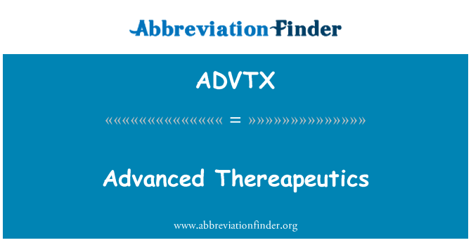 ADVTX: Thereapeutics avanzata