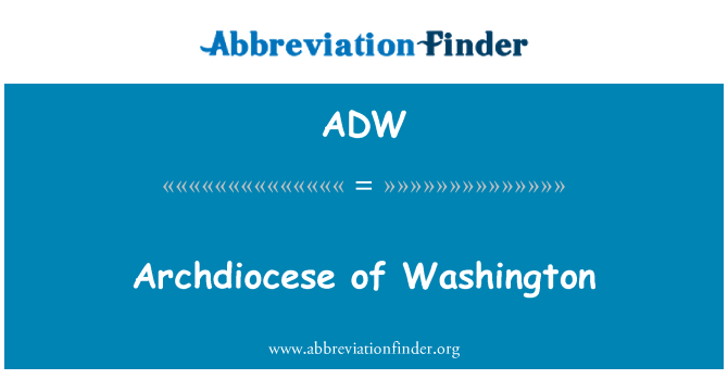 ADW: Archidiocèse de Washington