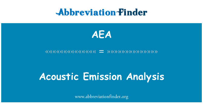 AEA: Akustisk Emission analyse