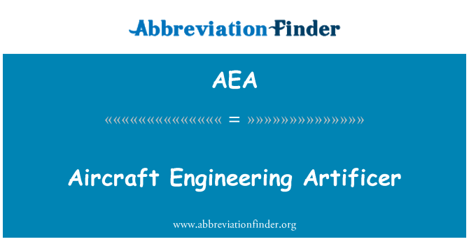AEA: Aeronavă Engineering Artificer