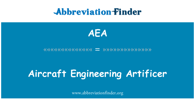 AEA: Aircraft Engineering Artificer