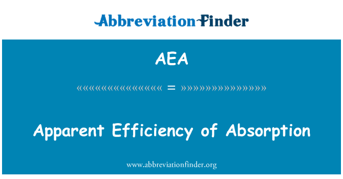 AEA: الظاهر كفاءة امتصاص