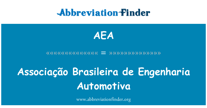 AEA: Associação Brasileira de Engenharia Automotiva