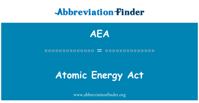 AEA: Ley de energía atómica