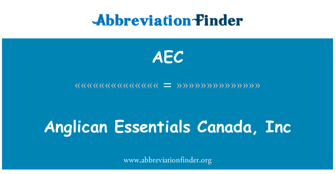 AEC: 聖公會要點加拿大公司