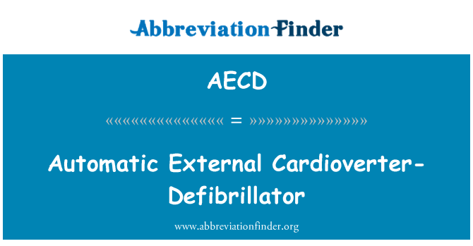 AECD: Cardioversor-desfibrilador externo automático