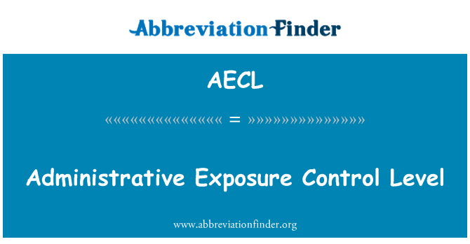 AECL: Administrativa exponering kontrollnivå