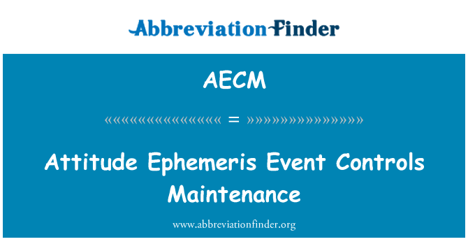 AECM: Atitid Ephemeris evènman Contrôles antretyen