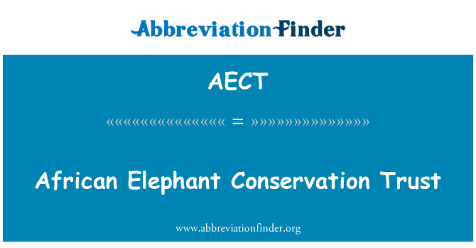 AECT: Slon africký zachování důvěry