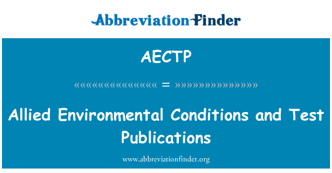 AECTP: Spojenecké podmínky prostředí a Test publikace