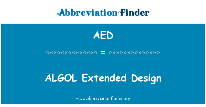 AED: ALGOL esteso Design