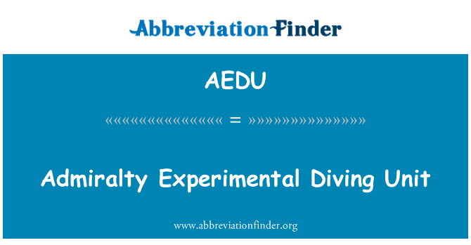 AEDU: Unit menyelam eksperimental Admiralty