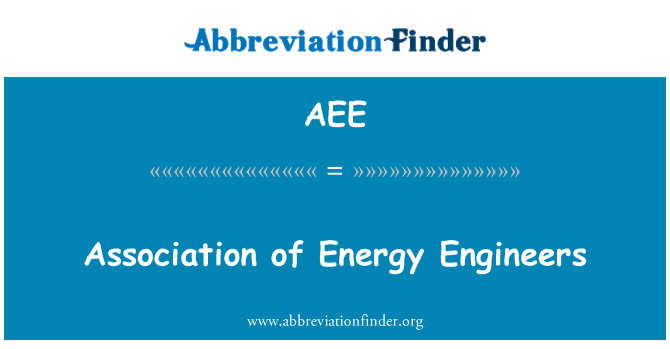 AEE: Enerji mühendisleri Derneği