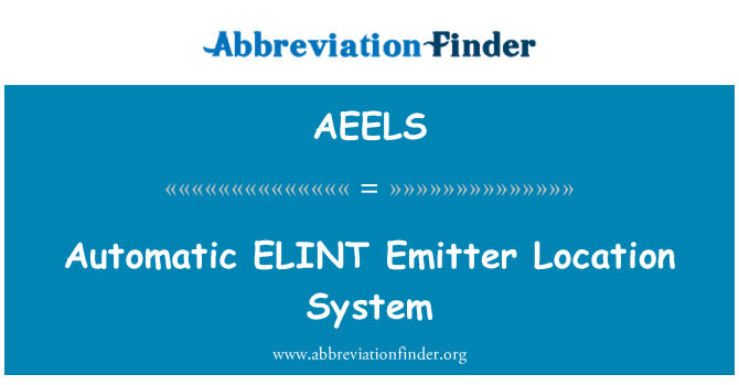 AEELS: Automatisk ELINT Emitter lokasjonssystemet