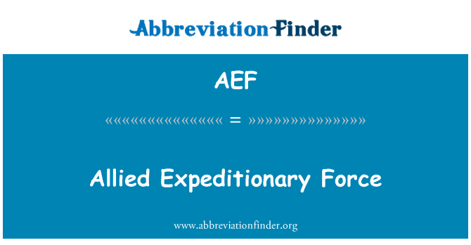 AEF: Müttefik Seferi Kuvvetleri