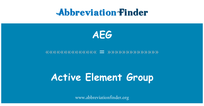 AEG: Aktive Element gruppe