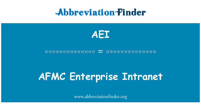 AEI: AFMC Enterprise Intranet