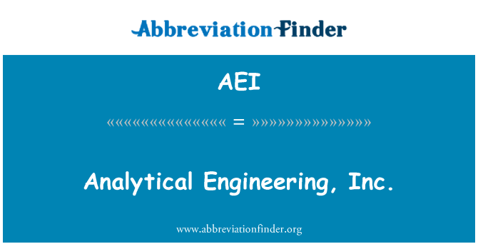 AEI: Analytical Engineering, Inc.