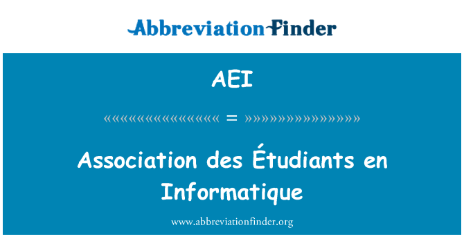 AEI: Association des Étudiants lv Informatique