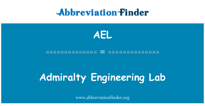 AEL: Admiraliteit Engineering Lab