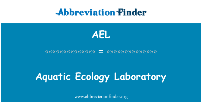 AEL: Laboratorium Ekologi Akuatik
