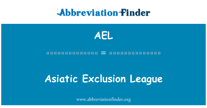 AEL: Excluderea asiatic Liga