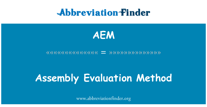 AEM: Metode evaluasi Majelis