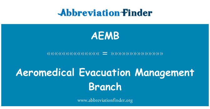 AEMB: Y Gangen Rheoli aeromedical gwacáu