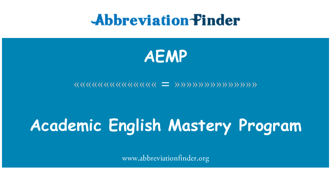 AEMP: Program akademik penguasaan bahasa Inggris