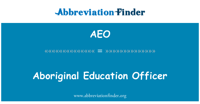 AEO: موظف تعليم السكان الأصليين