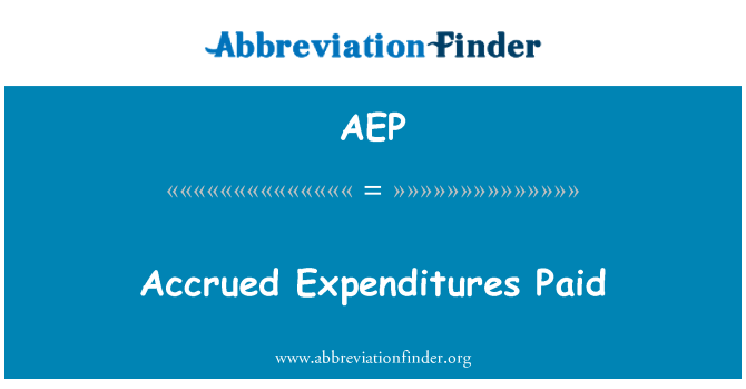 AEP: Upplupna utgifter betalas