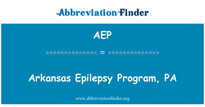 AEP: ארקנסו אפילפסיה התוכנית, הרשות הפלסטינית...