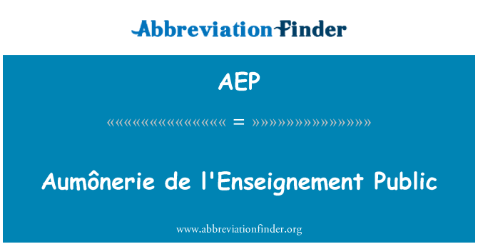 AEP: Aumônerie de l'Enseignement cyhoeddus