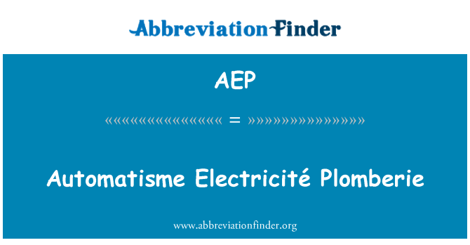 AEP: Automatisme Electricité Plomberie