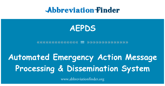 AEPDS: 自動緊急行動消息處理與傳播系統