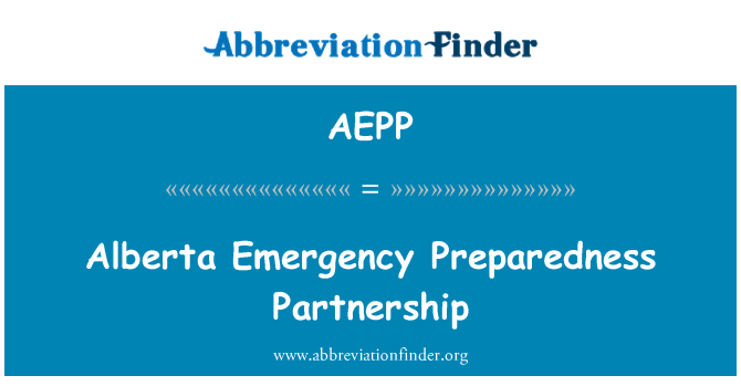 AEPP: Alberta havarijní připravenosti partnerství