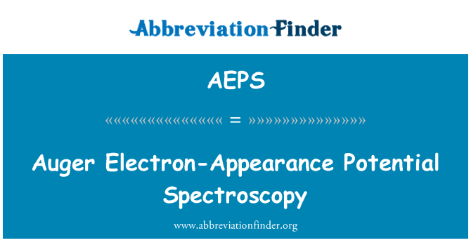 AEPS: Auger d-dehra ta ' l-elettron spettroskopja potenzjali