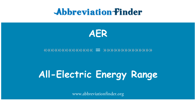 AER: Sve-električni raspon energija