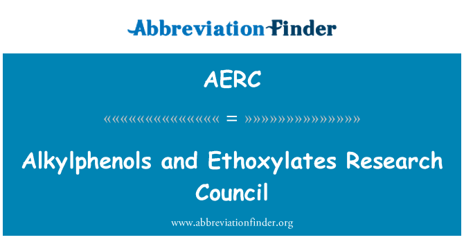 AERC: Alkylfenoly a ethoxylátů výzkumná rada
