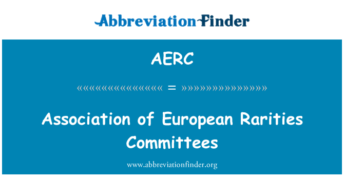 AERC: Association of European Rarities Committees