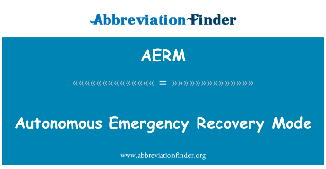 AERM: Mode Recovery darurat otonom