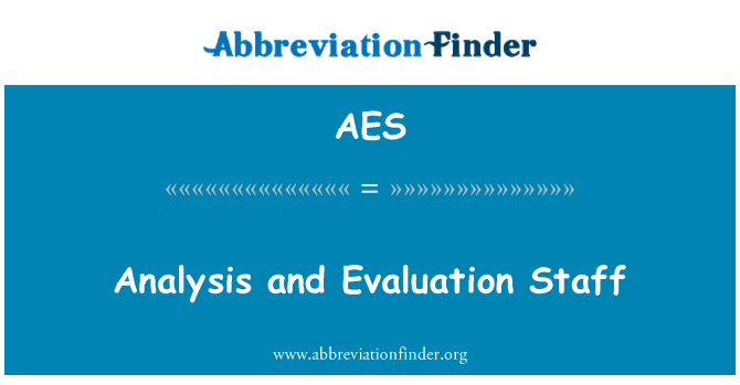 AES: Analisis dan evaluasi staf