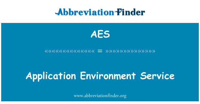 AES: 应用程序环境服务