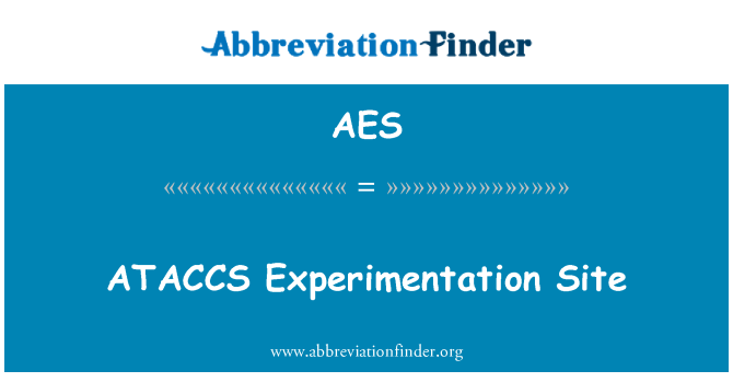 AES: ATACCS eksperimentu vietā