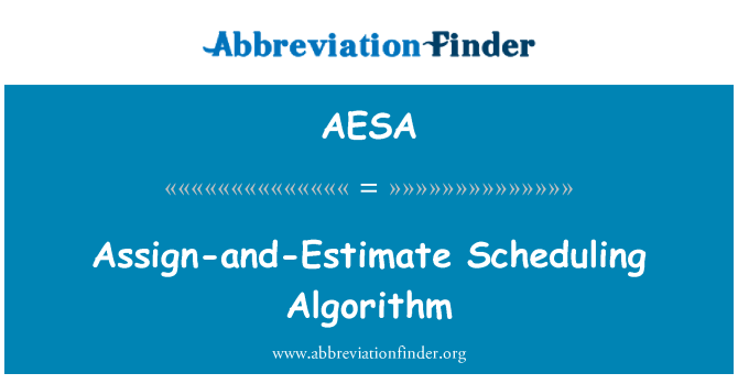 AESA: Tilordne-og-anslag planlegging algoritme
